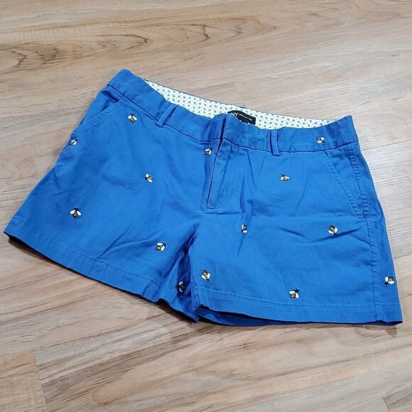 ☔️🔸️Jones New York Blue & Yellow Bumblebee Shorts Size 8 - Picture 1 of 8